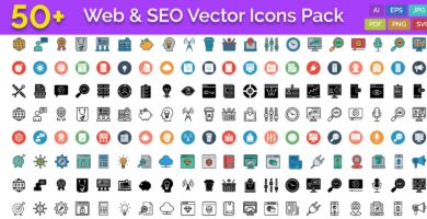 50 Web and SEO Vector Icons pack