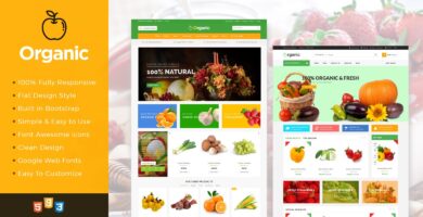 Organic – Food And Restaurant Website Template