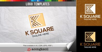 K Square – Logo Template
