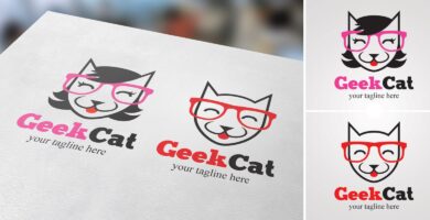 Geek Cat – Male And Female Logo
