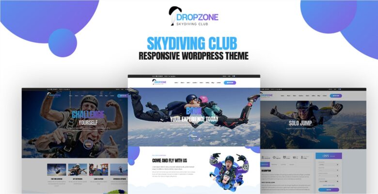 Dropzone – Skydiving Responsive WordPress Theme