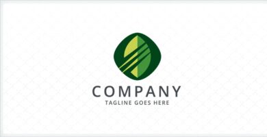 Stylized Leaf Logo Template