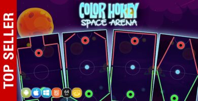 Color Hockey Space Arena – Complete Unity Project