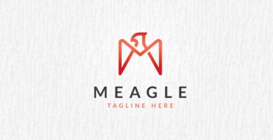 M Letter Eagle Logo