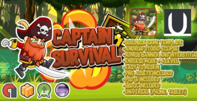 Captain Survival  – Buildbox Template