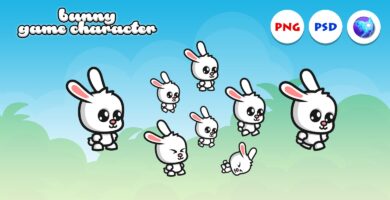 Bunny Game Character Sprites