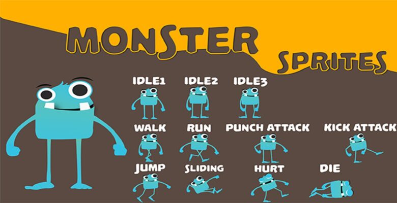 Monster Game Character Sprite Sheets