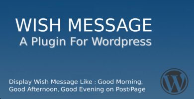 Wish Message Plugin For WordPress