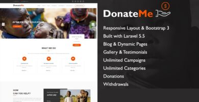 DonateMe – Crowdfunding Laravel Script
