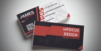 Modern Red And Black Business Card Template