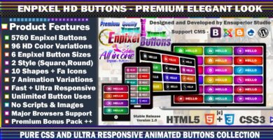 Enpixel – Responsive Mega Buttons Pack – Pure CSS