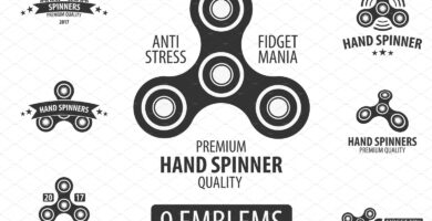 12 EPS Hand Spinner -Logo Bundle