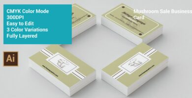 Mushroom Sale Business Card