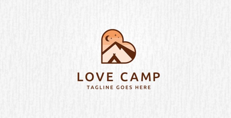 Love Camping Logo Template