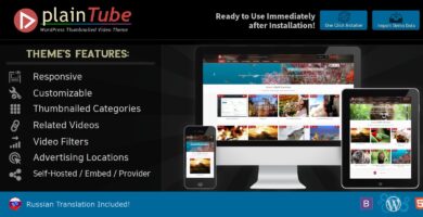 RAWMPlainTube -Video Tube WordPress Theme