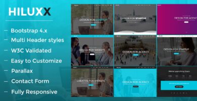 Hiluxx – One Page Parallax Multipurpose Template