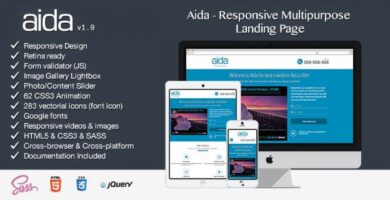 Aida – Responsive Multipurpose Landing Page