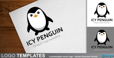 Icy Penguin – Logo template