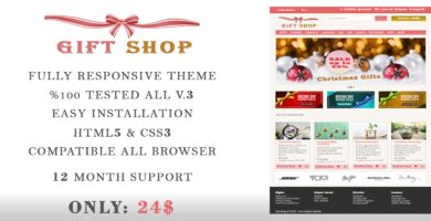 Gift Shop – OpenCart Theme