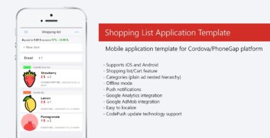 Shopping List App – Cordova Template