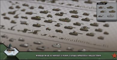 World War 2 Soviet Union Tanks Sprites Collection