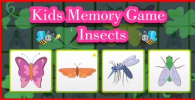 Kids Memory Game Insects – Unity Template