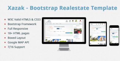 Xazak – Bootstrap Real Estate Template