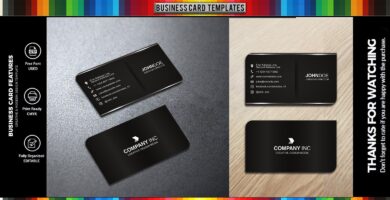 Professional Business Card Design Black Style