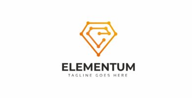 Elementum E Letter Logo
