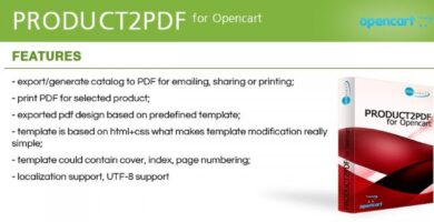 Product2PDF – Opencart Extension