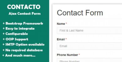 Advanced contact form with PHP Ajax And Bootstrap