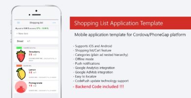 Shopping List App And Backend – Cordova Template