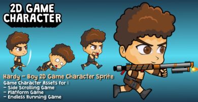 Hardy – Boy 2D Game Character Sprite