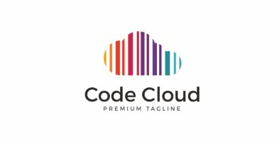 Code Cloud Colorful Logo