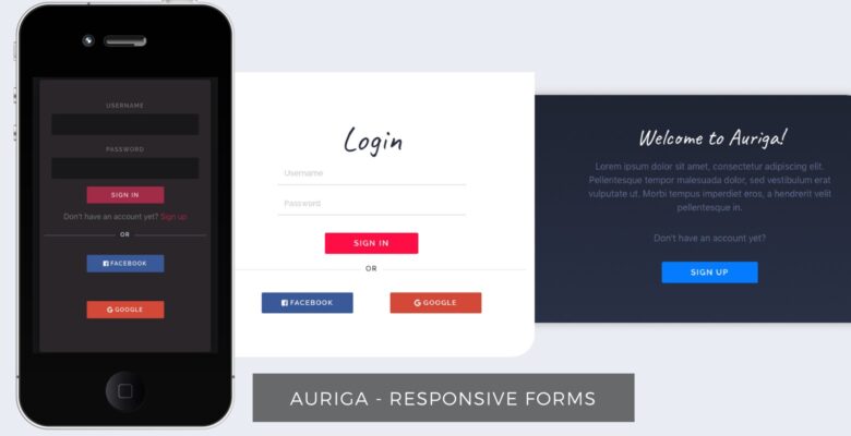 Auriga – Bootstrap HTML Forms