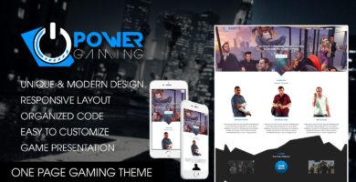 PowerGaming – Gaming HTML Template