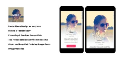 Model Profile Mobile – Mobile HTML Template