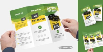 Auto Deal Trifold Brochure Template
