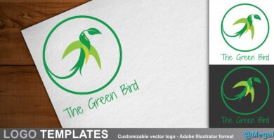 The Green bird – Logo template