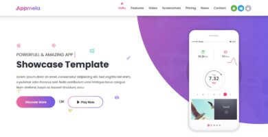 Appmela – Creative App Landing Page Template
