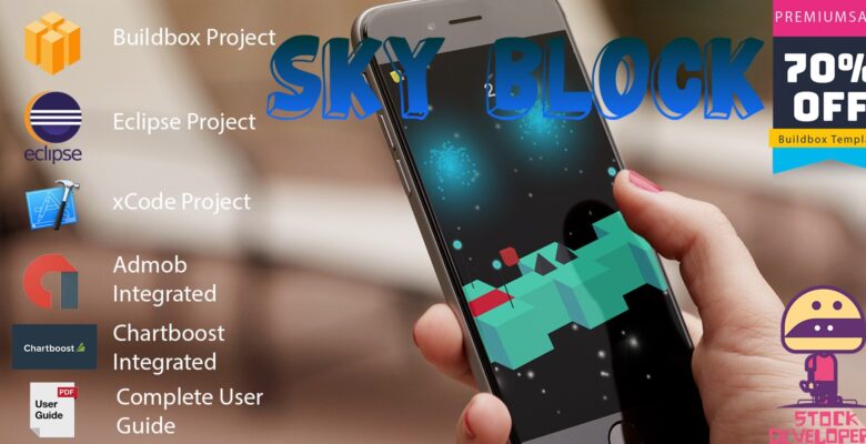 Sky Block – Buildbox Template