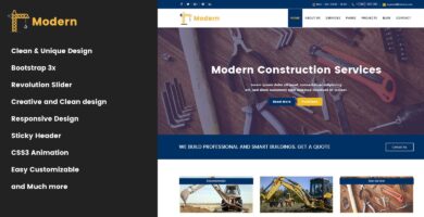 Modern – HTML5 Construction Business Template