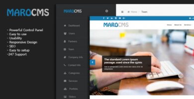 MaroCMS – Lightweight Business CMS PHP