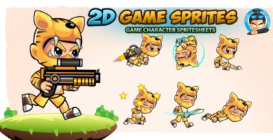 Tiger Boy 2D Game Sprites