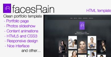 facesRain – Photographer HTML Template