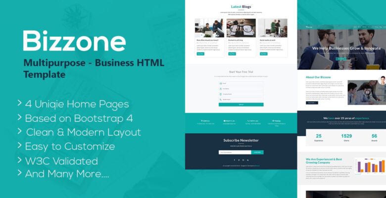 Bizzone – Multipurpose Business HTML5 Landing Page