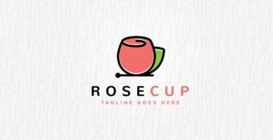 Rose Cup Logo Template