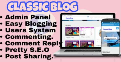 Classic Blog With CMS PHP Script
