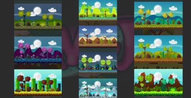 2D Vector Game Backgrounds