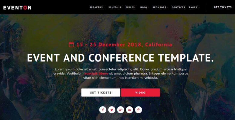 EventOn – Event HTML Template